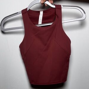 lulu wunder train bra - burgundy size 2